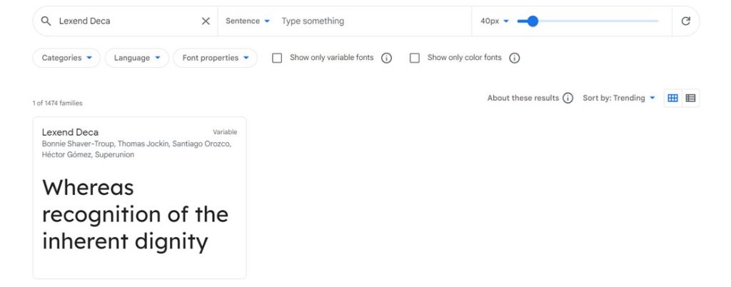Søg fonte på Google Fonts